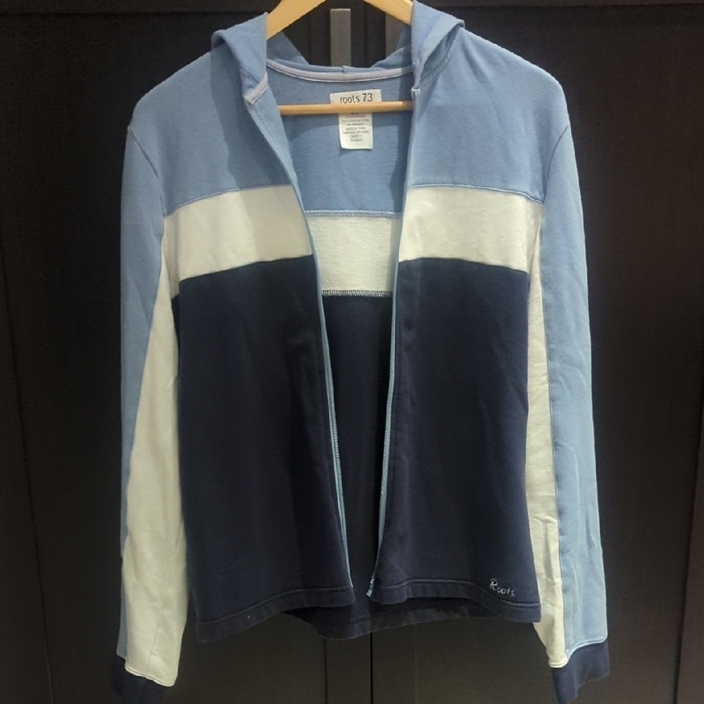 Women's Roots Colorblock Hoodie Jacket - Size Large Good Condition
